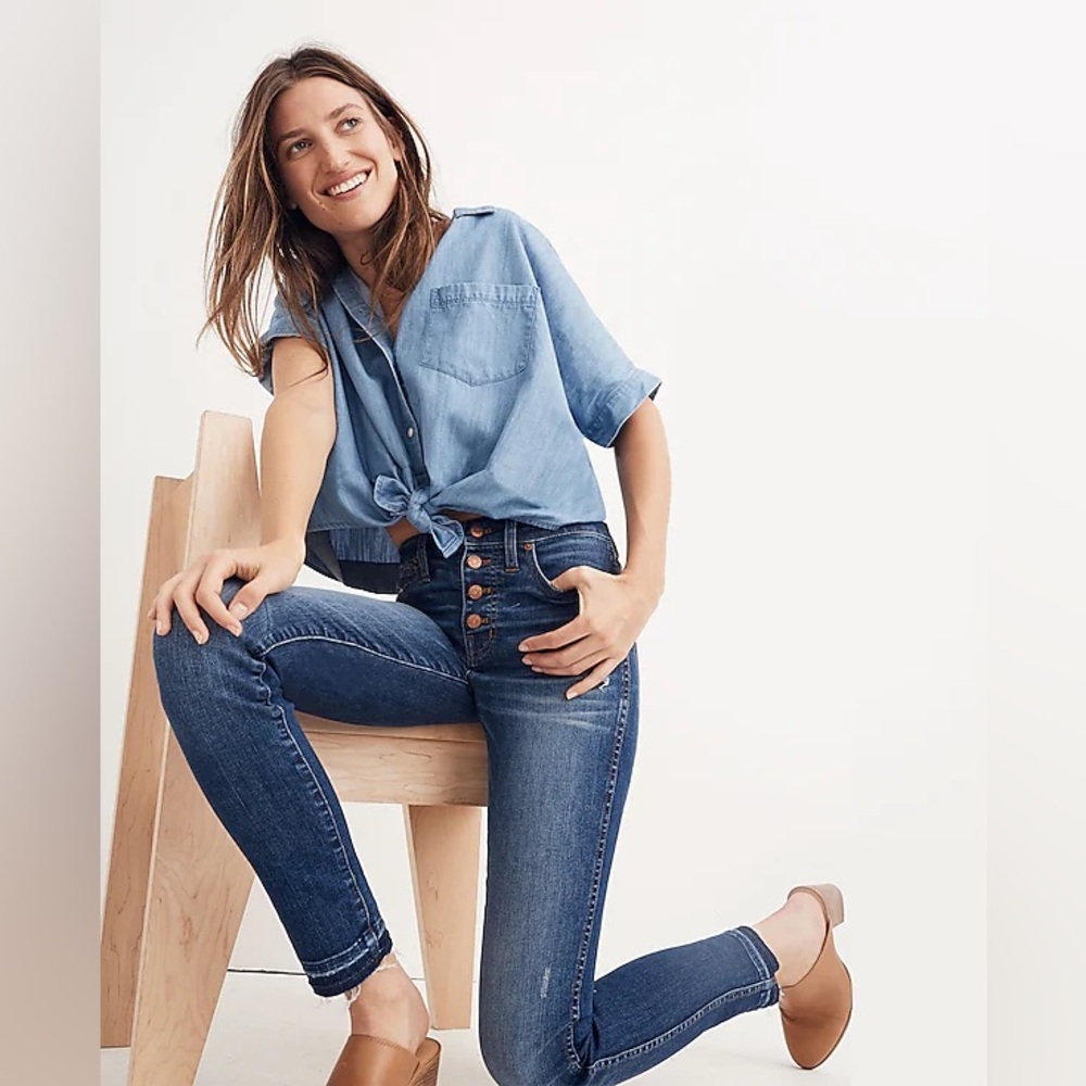 Madewell 10” High-Rise Skinny Jeans: Drop Hem Edition size 26